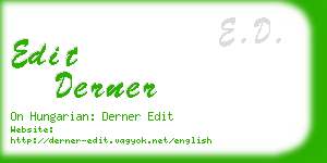 edit derner business card